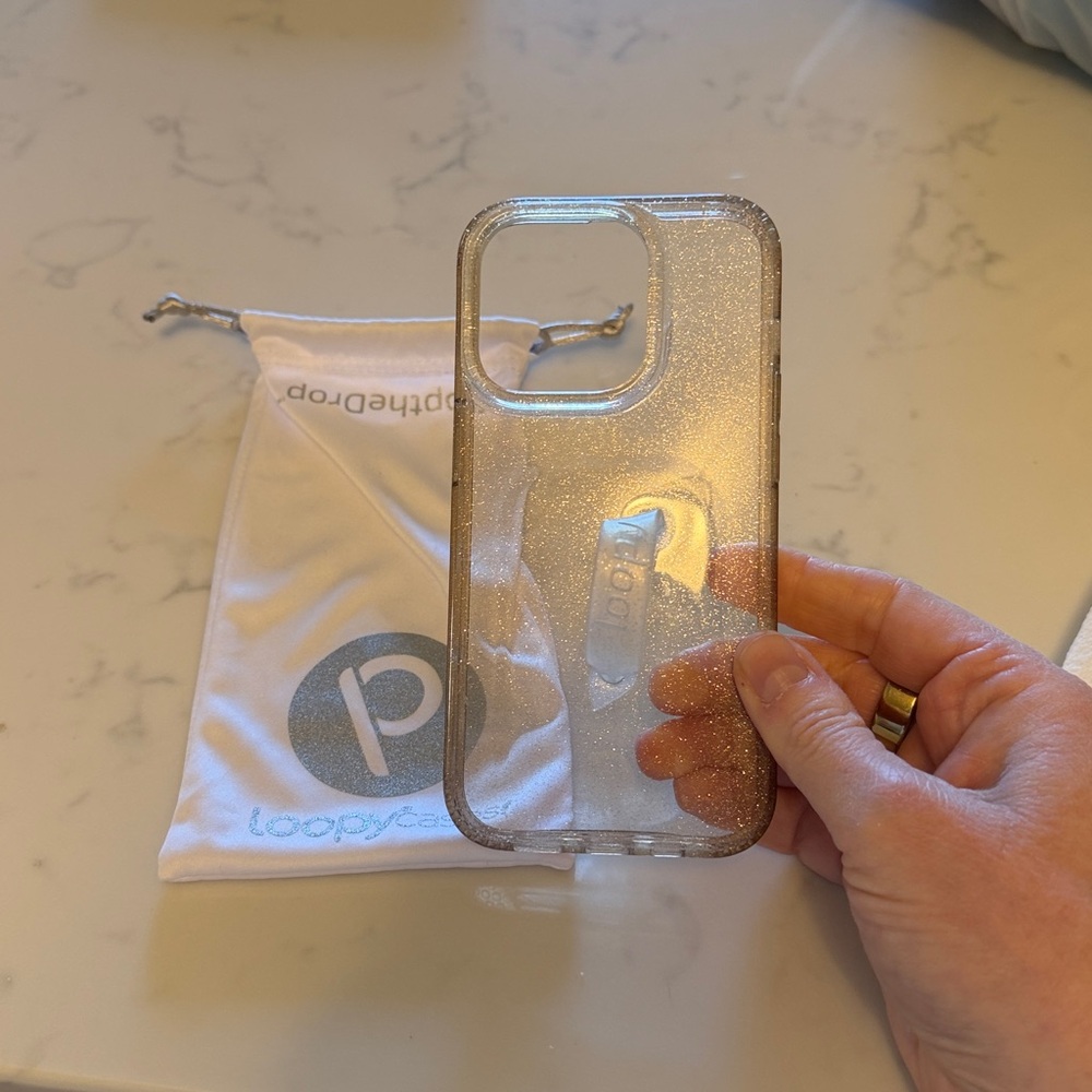 Loopy Case Transparent Glitter Phone Case